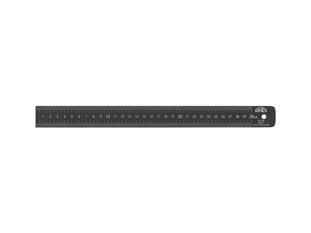 Měřítko ocelové tenké 500x25x1 mm EC I BLACK COAT, vhodné pro kalibrace KINEX