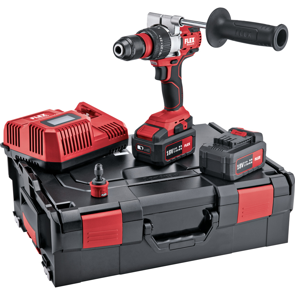FLEX – PD 2G 18.0-EC/5.0 Set –  Aku vrtací šroubovák s příklepem