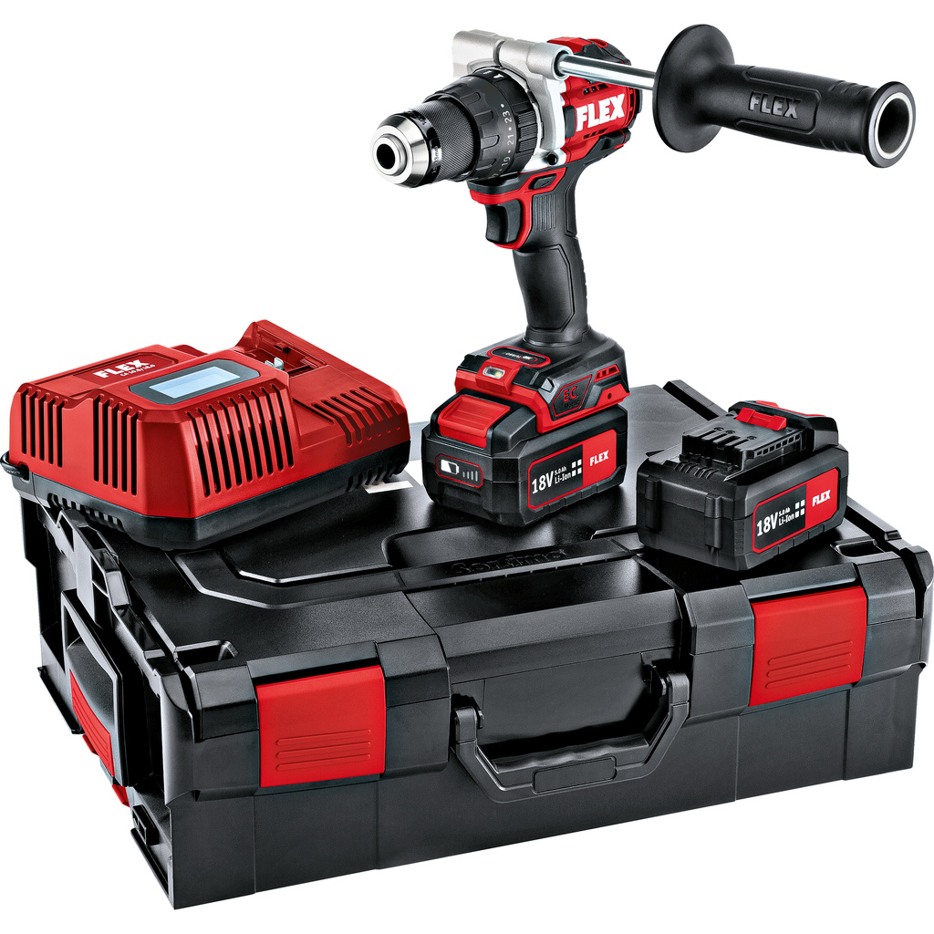 FLEX – PD 2G 18.0-EC-HD/5.0 Set –  Aku vrtací šroubovák s příklepem