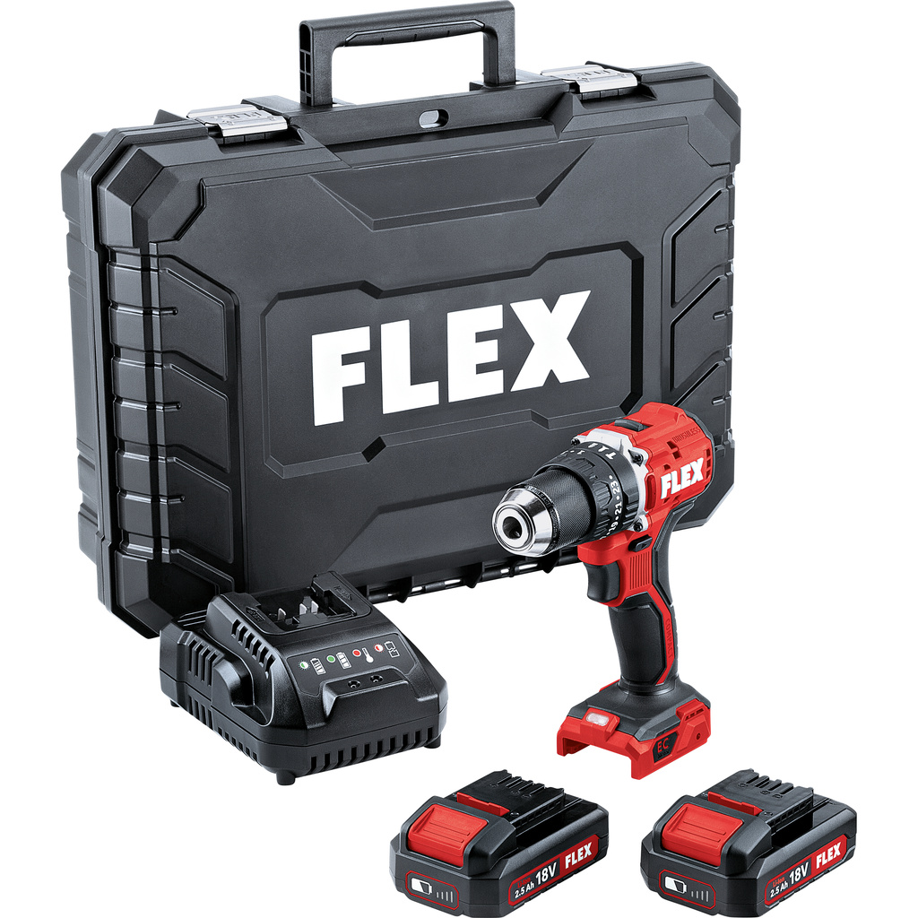 FLEX – PD 2G 18.0-EC LD/2.5 Set –  Aku vrtací šroubovák s příklepem