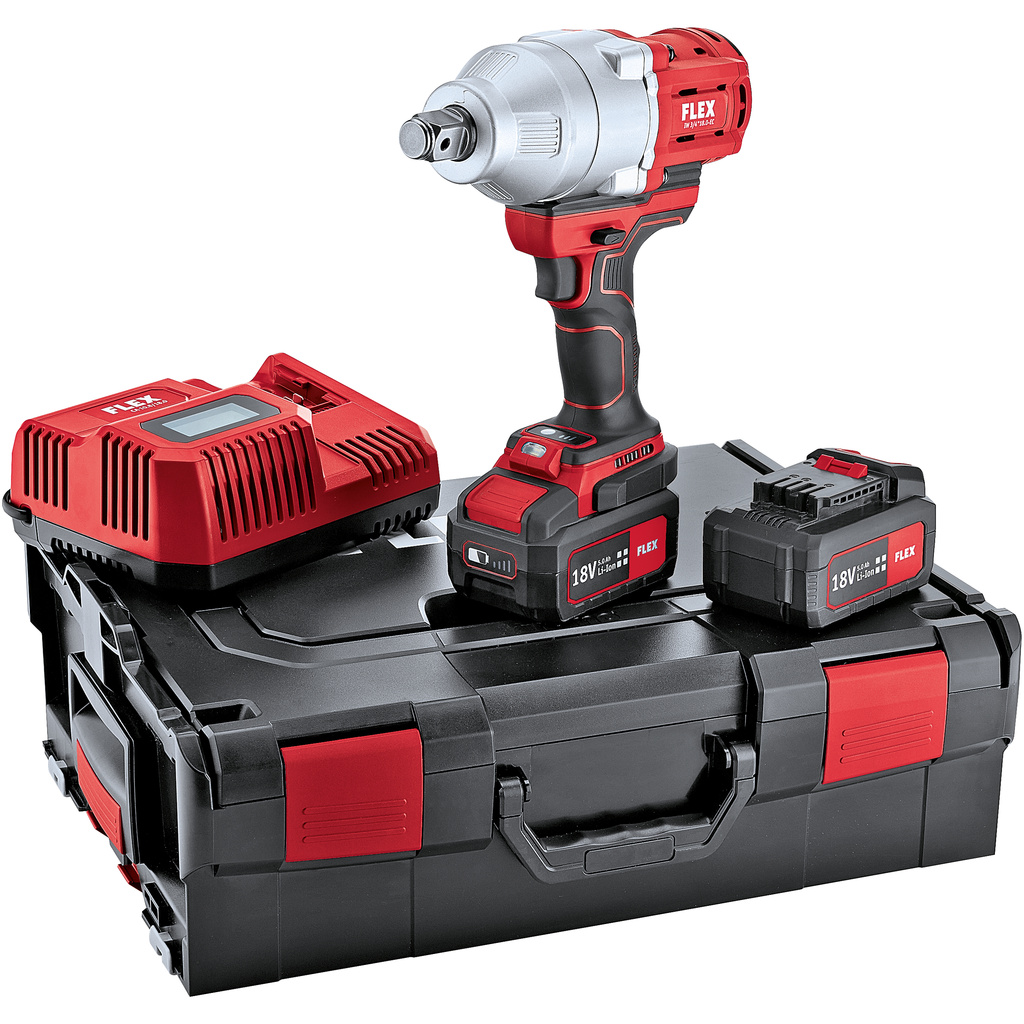 FLEX – IW 3/4" 18.0-EC/5.0 Set –  Aku rázový utahovák