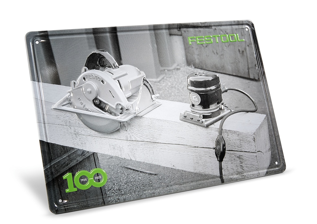 Plechová cedule s retro nářadím 100 let MES-FT1 100Y Limited Edition