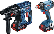 Kombinovaná sada Kombinovaná sada: GBH 180-LI + GDX 180-LI + 2× GBA 18V 4.0Ah + GAL 1880 CV v kufříku