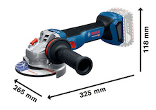 Kombinovaná sada GSR 18V-65 + GWS 18V-11 + řezný kotouč + bity