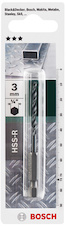 Spirálový vrták do kovu HSS-R, DIN 338 se 1/4" šestihrannou stopkou D = 3,0 mm; L = 73 mm