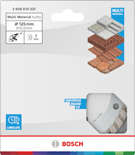 Diamantový řezací kotouč Multi Material turbo, 125 x 22,23 x 7 mm