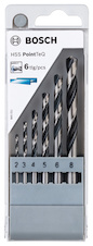 Sada spirálových vrtáků HSS PointTeQ 2–8 mm, 6 kusů