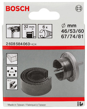 6dílná sada pilových děrovek 46–81 mm
