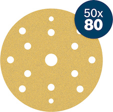 Brusný papír EXPERT C470 s více otvory pro excentrické brusky 150 mm, G80, 50 ks