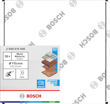 Diamantový řezací kotouč Multi Material turbo, 115 x 22,23 x 7 mm, 10 ks