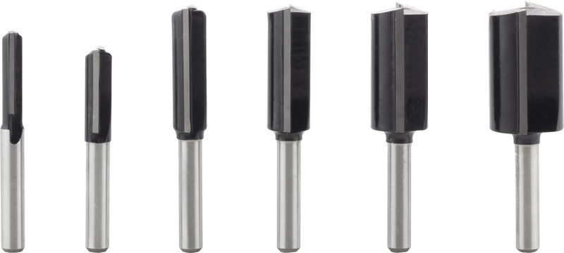 Sada drážkovacích fréz PRO, stopka 6 mm, 6 ks