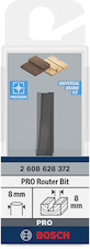 Drážkovací fréza PRO, dva břity, Ø 8 × D 25, stopka 8 mm