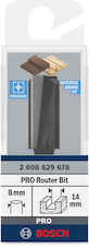 Drážkovací fréza PRO, dva břity, Ø 14 × D 30, stopka 8 mm