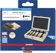 Sada vrtáků Forstnerových  EXPERT Wood, 5 ks