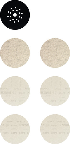 Sada brusných mřížek EXPERT M480 225 mm, G 80 / 120 / 180 / ochrana podložky, 7 ks