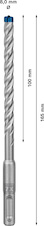 Vrták do kladiv EXPERT SDS plus-7X, 8 × 100 × 165 mm, 50 ks