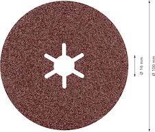 Fíbrový brusný kotouč EXPERT R781 Prisma Ceramic 100 mm, 16 mm, G 80