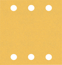 Brusný papír EXPERT C470 se 6 otvory pro vibrační brusky 115 × 107 mm, G 120, 10 ks