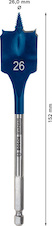 Plochý frézovací vrták do dřeva EXPERT Self Cut Speed 26×152 mm