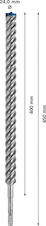Vrták do kladiv EXPERT SDS plus-7X, 24 × 400 × 450 mm