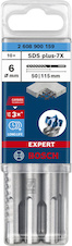 Vrták do kladiv EXPERT SDS plus-7X, 6 × 50 × 115 mm, 10 ks