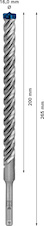 Vrták do kladiv EXPERT SDS plus-7X, 16 × 200 × 265 mm, 10 ks