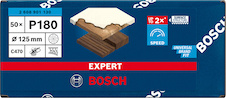 Brusný papír EXPERT C470 s více otvory pro vibrační brusky 125 mm, G 180 50 ks