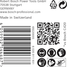 Brusný papír EXPERT C470 s více otvory pro vibrační brusky 125 mm, G 180 50 ks