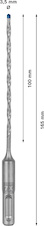 Vrták do kladiv EXPERT SDS plus-7X, 3,5 × 100 × 165 mm