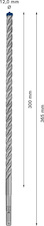 Vrták do kladiv EXPERT SDS plus-7X, 12 × 300 × 365 mm