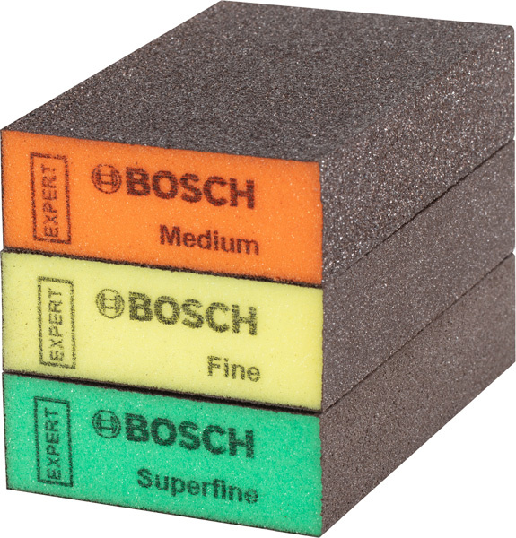 Brusný blok EXPERT S471 Standard, 26 × 69 × 97 mm, střední, jemný, velmi jemný, 3 ks
