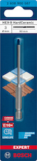 Vrták EXPERT HEX-9 Hard Ceramic 3 × 90 mm