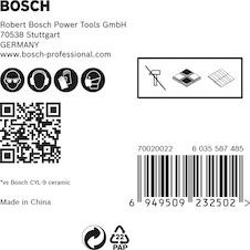 Sada vrtáků do střešních tašek EXPERT HEX-9 Hard Ceramic, 5 mm, 5 ks