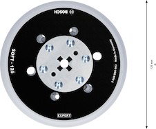 Univerzální podložný brusný talíř EXPERT Multihole, 125 mm, měkký