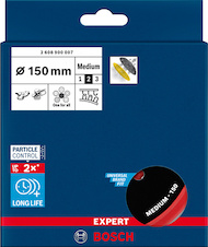 Univerzální brusný podložný talíř EXPERT Multihole, 150 mm, středně tvrdý