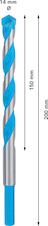 Víceúčelový vrták EXPERT CYL-9 MultiConstruction, 14 × 150 × 200 mm