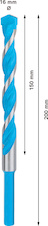Víceúčelový vrták EXPERT CYL-9 MultiConstruction, 16 × 150 × 200 mm