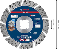 Diamantový dělicí kotouč EXPERT MultiMaterial X-LOCK 125 × 22,23 × 2,4 × 12 mm