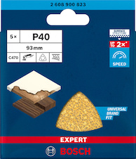 Brusný papír pro delta brusky EXPERT C470 93 mm, G 40, 5 ks