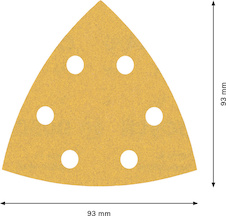 Brusné papíry pro delta brusky EXPERT C470 93 mm, P180, 5 ks