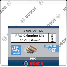 Lisovací matrice PRO, E6 CU, 6 mm², měď
