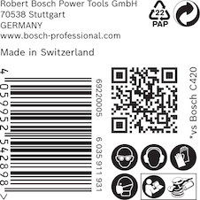 Brusné papíry EXPERT C470 bez otvorů pro úhlové brusky a vrtačky 125 mm, P40 50 ks