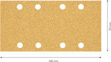 Brusné papíry EXPERT C470 s 8 otvory pro vibrační brusky 93 × 186 mm, P40, 10 ks