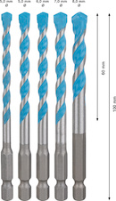 5dílná sada vrtáků EXPERT HEX-9 MultiConstruction 5,5/6/6/7/8 mm