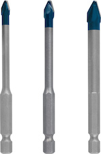 Sada vrtáků EXPERT Hard Ceramic HEX-9, 5 × 90; 6 × 90; 8 × 90 mm, 3 ks