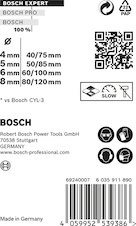 4dílná sada vrtáků EXPERT MultiConstruction CYL-9, 4/5/6/8 mm