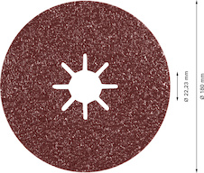 Fíbrový brusný kotouč EXPERT R781 Prisma Ceramic 180 mm, 22,23 mm, P36