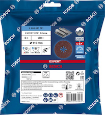 Fíbrové brusné kotouče EXPERT R781 Prisma Ceramic X-LOCK, 115 mm, 22,23 mm, P80, 5 kusů