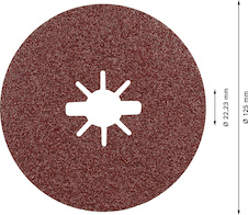 Fíbrové brusné kotouče EXPERT R781 Prisma Ceramic X-LOCK, 125 mm, 22,23 mm, P60, 5 ks