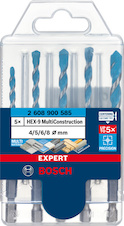 5dílná sada vrtáků EXPERT HEX-9 MultiConstruction 4/5/6/6/8 mm